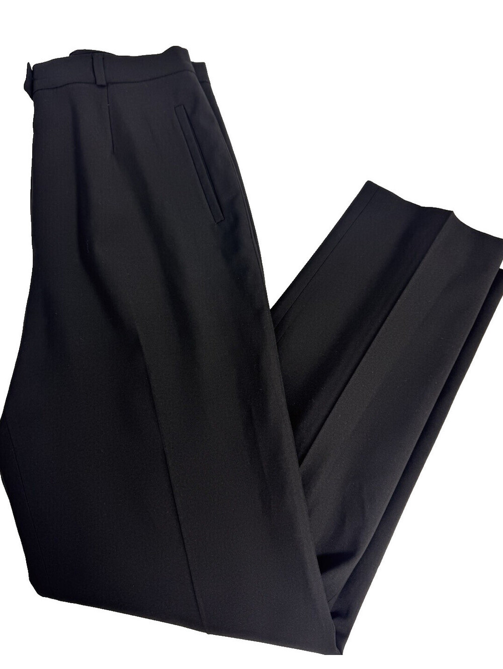 Zanella Platinum Heather Wool Trousers Womens 12 Italian Luxury Careerwear